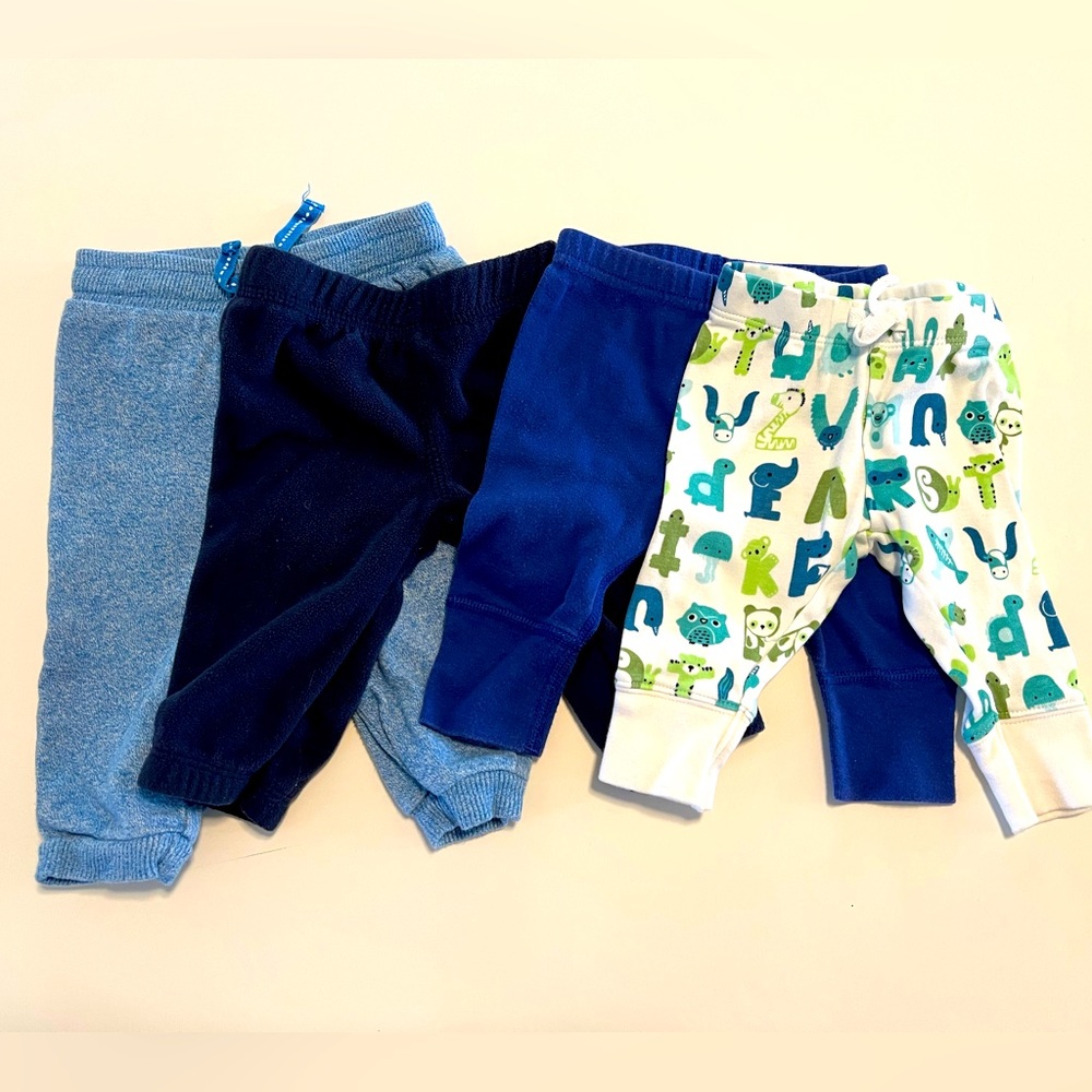Bundle of Blue Baby Pants (please see details for sizes)